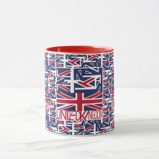 United Kingdom UK flag BY MASANSER PIXELAT Tasse (Zentrum)
