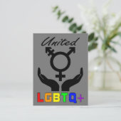 United LGBTQ+| LGBTQ+ Pride Postkarte (Stehend Vorderseite)