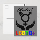 United LGBTQ+| LGBTQ+ Pride Postkarte (Vorne/Hinten)