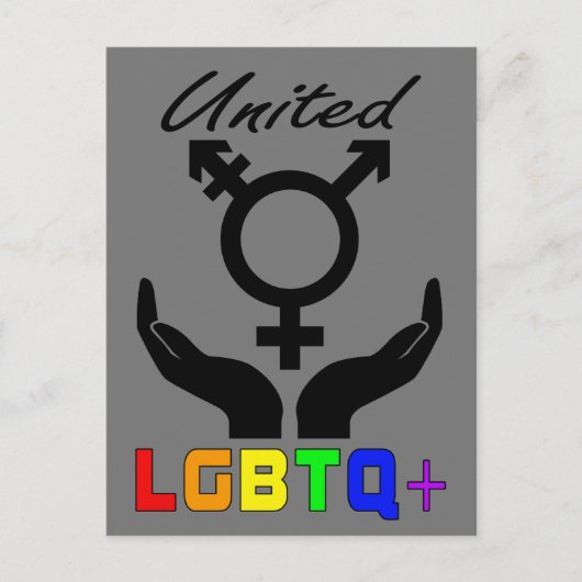 United LGBTQ+| LGBTQ+ Pride Postkarte (Vorderseite)