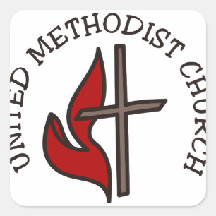 United Methodist Church Quadratischer Aufkleber