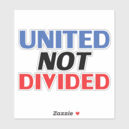 "United Not Divided" Blue Black Red Vinyl Stickers Aufkleber