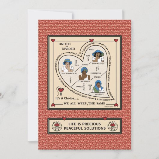 United or dividiert_b_flat Card 5"x7" Ankündigung (Vorderseite)