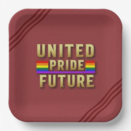 United Pride Future Paper Plate Pappteller