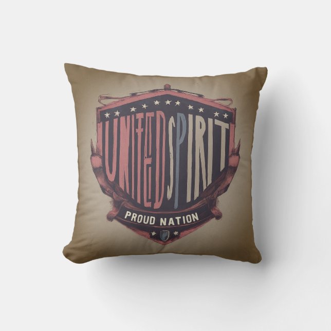 United Spirit Proud Nation Throw Kissen (Vorderseite)