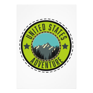 United Staaten Adventure Logo Fotodruck