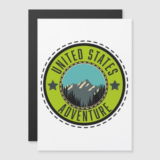 United Staaten Adventure Logo Magnetkarte (Vorne/Hinten)
