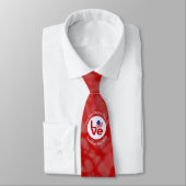 United Staaten America Red LIEBE Flag Personalisie Krawatte (Gebunden)