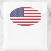 United Staaten/American Flag, USA/USA Ovaler Aufkleber (Tasche)