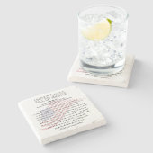 United Staaten Bill of Rights. Fünfter Änderungsan Steinuntersetzer (Seitenansicht)