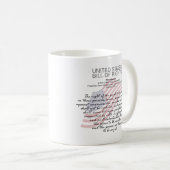 United Staaten Bill of Rights. Vierte Änderung Kaffeetasse (VorderseiteRechts)