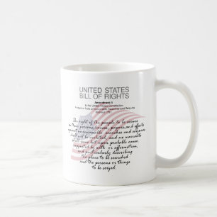 United Staaten Bill of Rights. Vierte Änderung Kaffeetasse