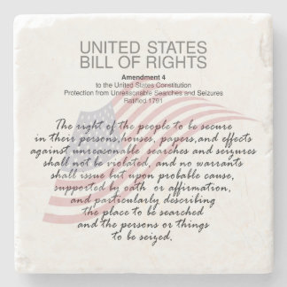 United Staaten Bill of Rights. Vierte Änderung Steinuntersetzer