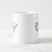 United Staaten Blume Map - Unser National Bouquet Jumbo-Tasse (Vorderseite)