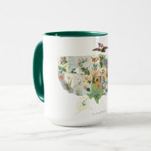United Staaten Blume Map - Unser National Bouquet Tasse (Vorderseite Links)