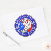 United Staaten Boomerang Association Runder Aufkleber (Umschlag)