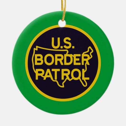 United Staaten Border Patrol Keramik Ornament (Vorne)