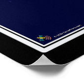 United Staaten City Lights at Night Satellite Map Poster (Ecke)