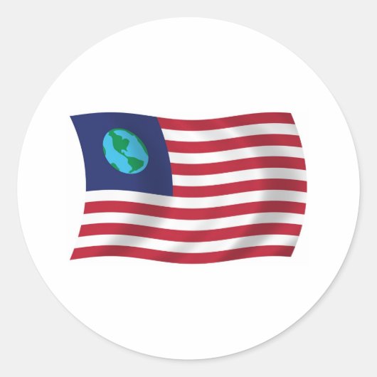 United Staaten Earth Flag Sticker (Vorderseite)