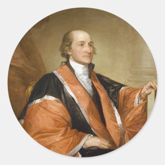 United Staaten First Suprecourt Justice John Jay Runder Aufkleber (Vorderseite)
