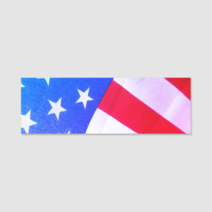 United Staaten Flag Classic Name Tag Namensschild