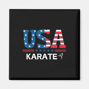 United Staaten Flag Karate Usa Team Sport Karate Magnet