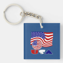 United Staaten Flag USA Soccer Ball Blue Hintergru