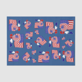 United Staaten Flag USA Soccer Ball Blue Hintergru Seidenpapier