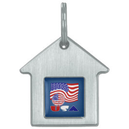 United Staaten Flag USA Soccer Ball Blue Hintergru Tiermarke