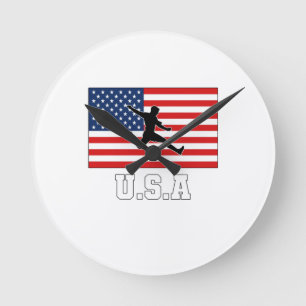 United Staaten Football Soccer Team USMNT Runde Wanduhr
