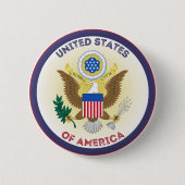 United Staaten Great Siegel Circle Shape Button (Vorderseite)