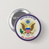 United Staaten Great Siegel Circle Shape Button (Vorne & Hinten)
