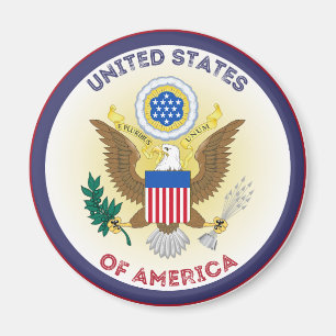 United Staaten Great Siegel Circle Shape Magnet