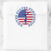 United Staaten Gymnastics Runder Aufkleber (Tasche)