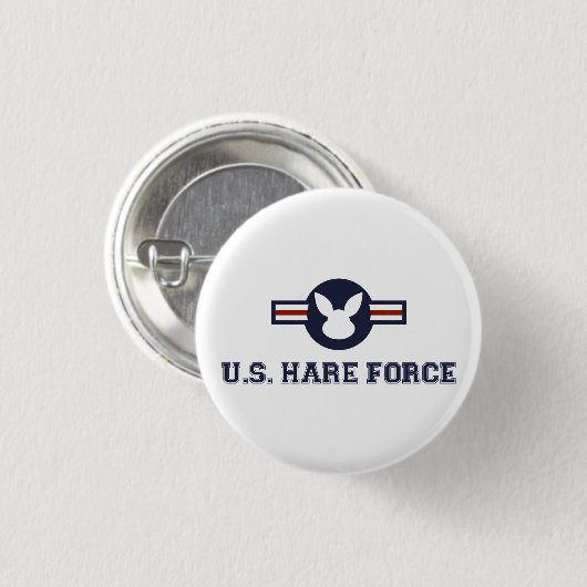 United Staaten Hare Air Force Bunny Button (Vorne & Hinten)