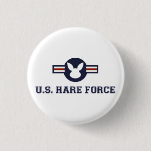 United Staaten Hare Air Force Bunny Button