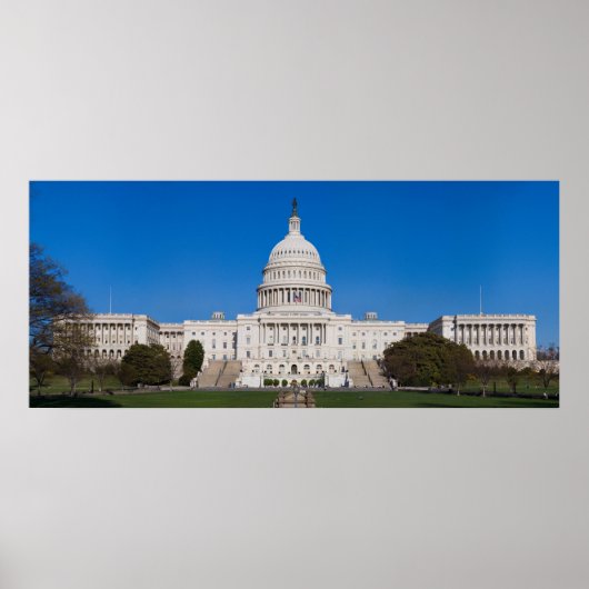 United Staaten Hauptstadt Gebäude Vollansicht West Poster (Vorne)