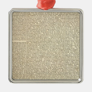 United Staaten History Map 2 Silbernes Ornament