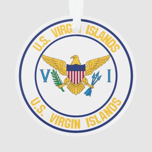 United Staaten Jungfrau Islands Round Emblem Ornament (Rückseite)