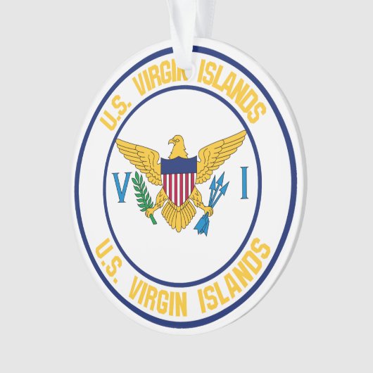 United Staaten Jungfrau Islands Round Emblem Ornament (Vorderseite)