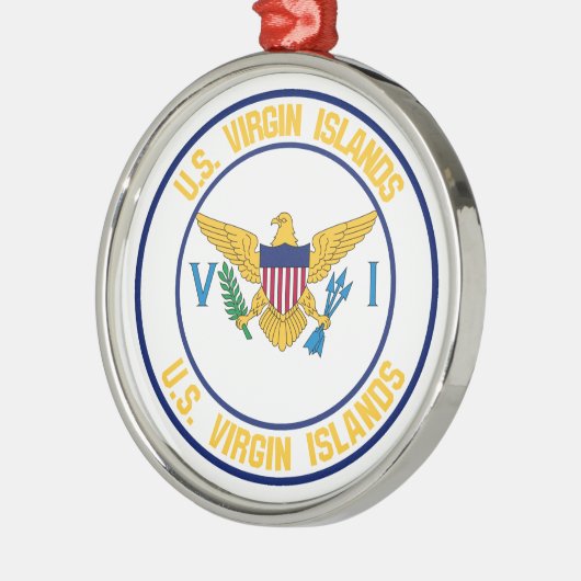 United Staaten Jungfrau Islands Round Emblem Ornament Aus Metall (Links)