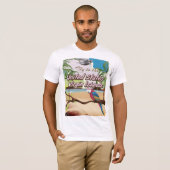 United Staaten Jungfrau Islands Vintage Reiseplaka T-Shirt (Vorne ganz)