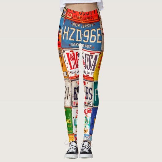 United Staaten License Teller Art America Leggings (Vorderseite)