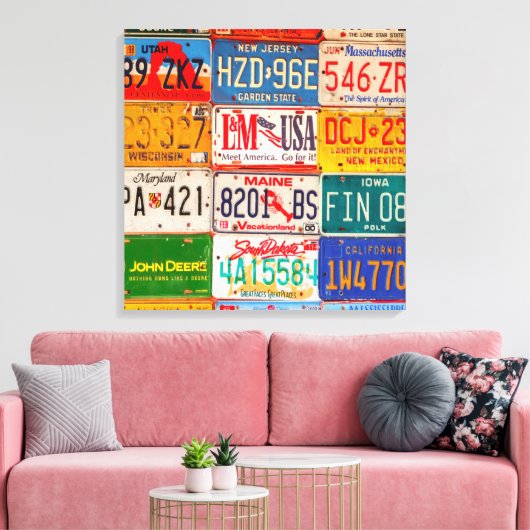 United Staaten License Teller Art America Leinwanddruck (Insitu (Wohnzimmer))