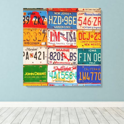 United Staaten License Teller Art America Leinwanddruck (Insitu (Holzboden))