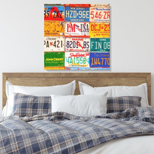 United Staaten License Teller Art America Leinwanddruck (Insitu (Schlafzimmer))