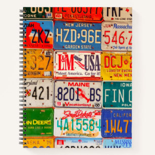 United Staaten License Teller Art America Notizblock