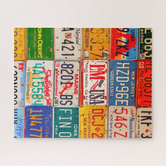 United Staaten License Teller Art America Puzzle (Horizontal)