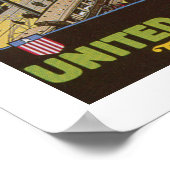 United Staaten Line, Leviathan bei Dock Poster (Ecke)