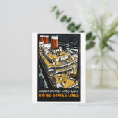 United Staaten Lines Comfort Courtesesesey Safety Postkarte (Stehend Vorderseite)